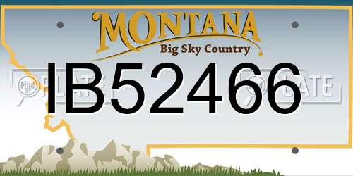 IB52466 Montana License Plate