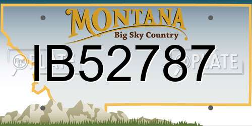 IB52787 Montana License Plate
