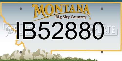 IB52880 Montana License Plate