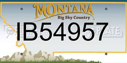IB54957 Montana License Plate