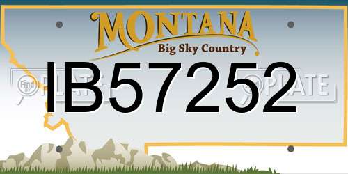 IB57252 Montana License Plate