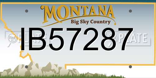 IB57287 Montana License Plate