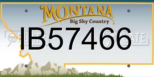 IB57466 Montana License Plate