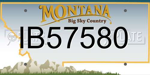 IB57580 Montana License Plate