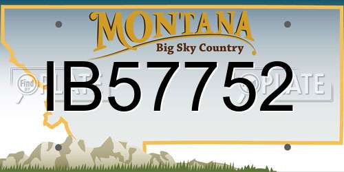 IB57752 Montana License Plate