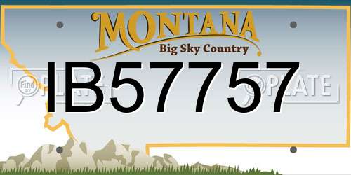 IB57757 Montana License Plate