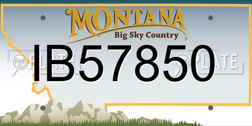 IB57850 Montana License Plate