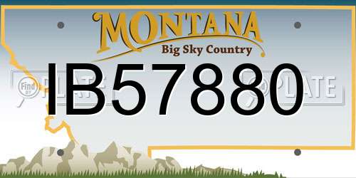 IB57880 Montana License Plate