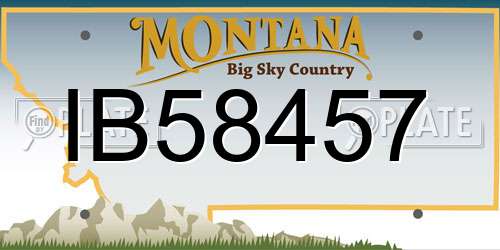 IB58457 Montana License Plate