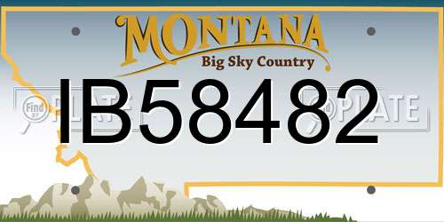 IB58482 Montana License Plate