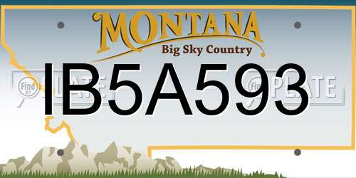 IB5A593 Montana License Plate