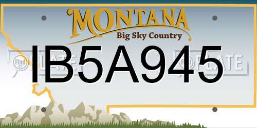 IB5A945 Montana License Plate