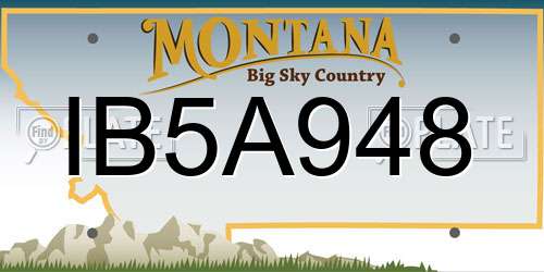 IB5A948 Montana License Plate