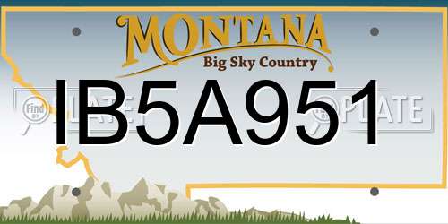 IB5A951 Montana License Plate