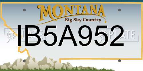 IB5A952 Montana License Plate