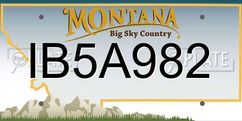 IB5A982 Montana License Plate