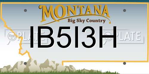 IB5I3H Montana License Plate
