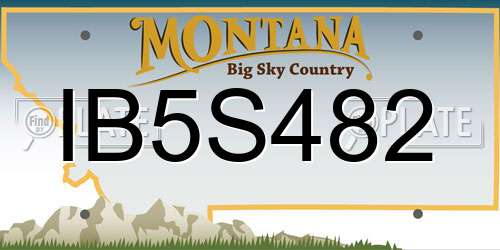 IB5S482 Montana License Plate