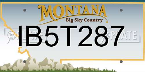 IB5T287 Montana License Plate