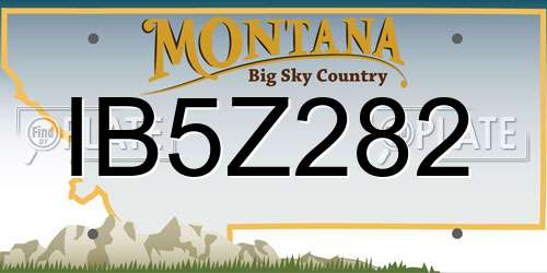IB5Z282 Montana License Plate