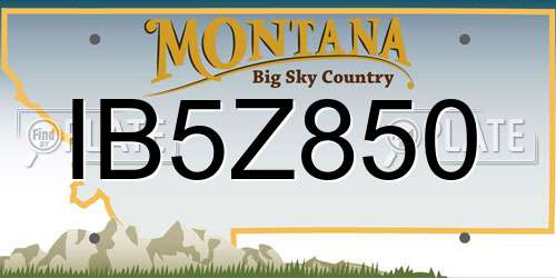 IB5Z850 Montana License Plate