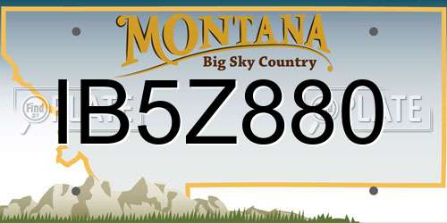IB5Z880 Montana License Plate