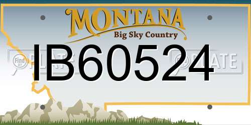 IB60524 Montana License Plate