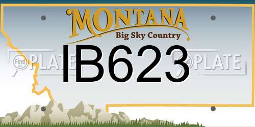 IB623 Montana License Plate