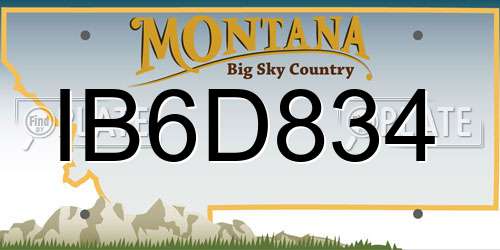 IB6D834 Montana License Plate