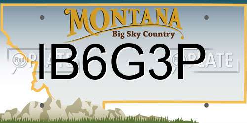 IB6G3P Montana License Plate