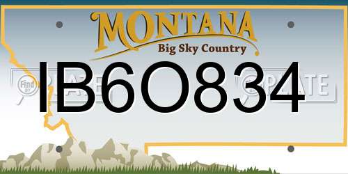 IB6O834 Montana License Plate