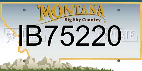 IB75220 Montana License Plate
