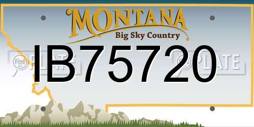 IB75720 Montana License Plate
