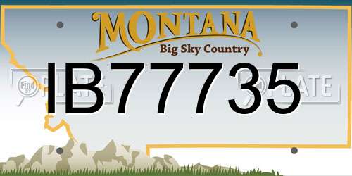 IB77735 Montana License Plate