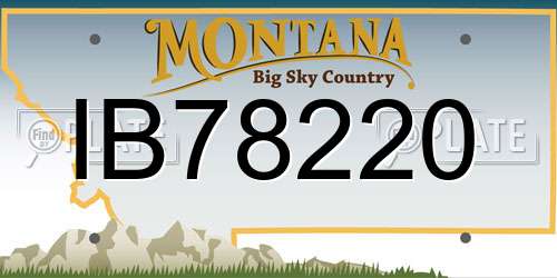 IB78220 Montana License Plate