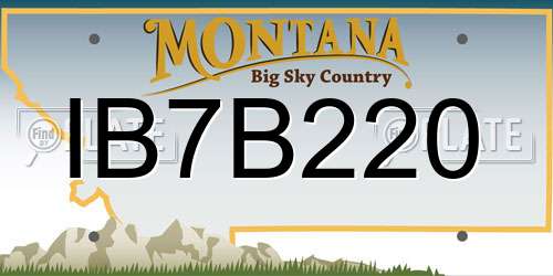 IB7B220 Montana License Plate