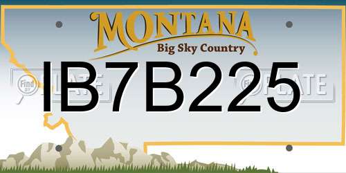 IB7B225 Montana License Plate