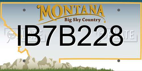 IB7B228 Montana License Plate