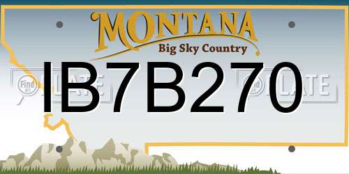 IB7B270 Montana License Plate