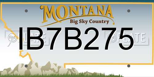 IB7B275 Montana License Plate