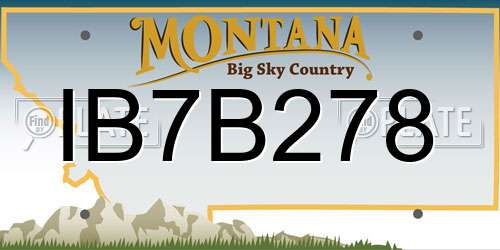 IB7B278 Montana License Plate