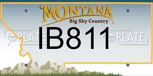 IB811 Montana License Plate