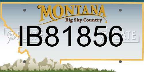 IB81856 Montana License Plate