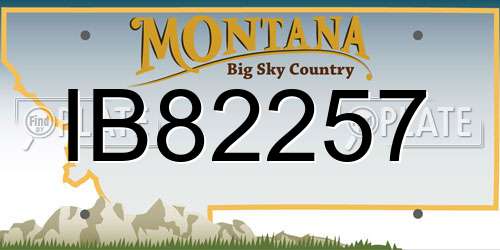 IB82257 Montana License Plate