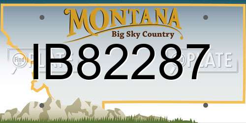 IB82287 Montana License Plate