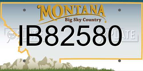 IB82580 Montana License Plate