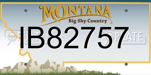 IB82757 Montana License Plate