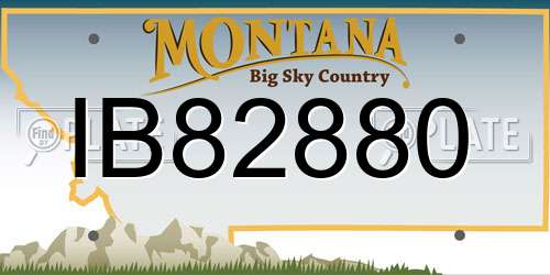 IB82880 Montana License Plate