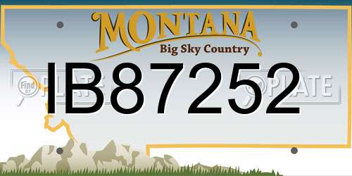 IB87252 Montana License Plate