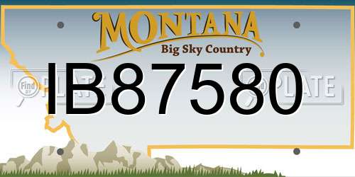 IB87580 Montana License Plate